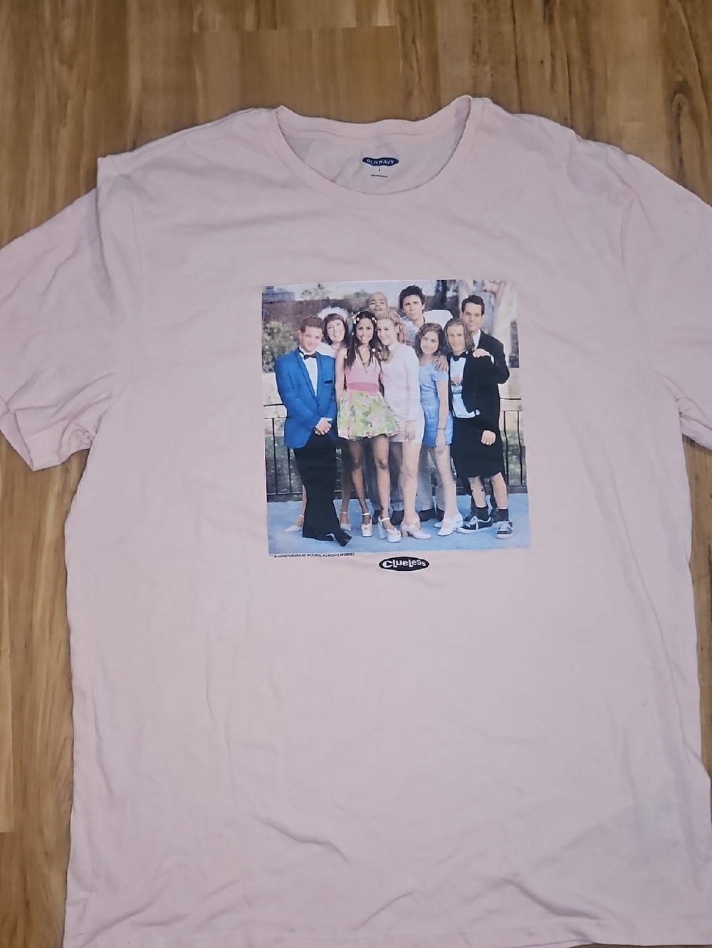Old Navy Clueless Light Pink Crewneck Tee